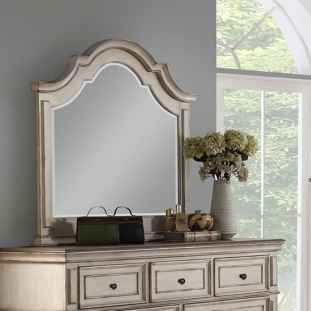 New Classic® Home Furnishings Anastasia Antique Bisque Dresser Mirror-0