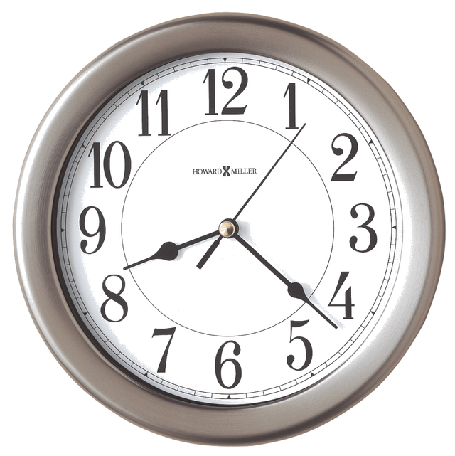 Howard Miller® Aries Brushed Nickel Wall Clock