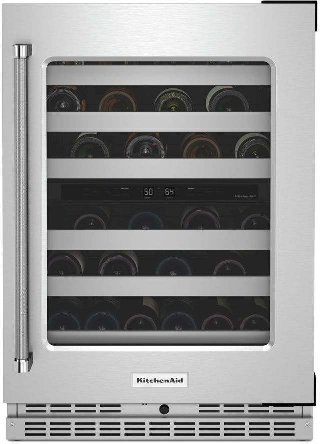 KitchenAid® 4.9 Cu. Ft. Stainless Steel Wine Cooler 1