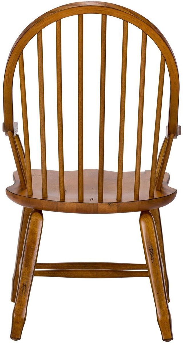 Liberty Furniture Treasures Rustic Oak Bow Back Arm Chair 2