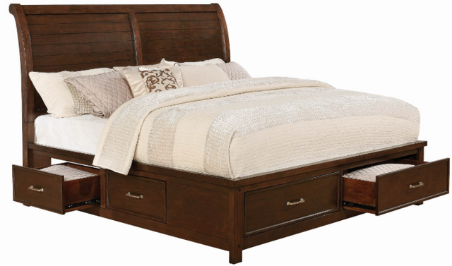 Coaster® Barstow Pinot Noir Eastern King Storage Bed