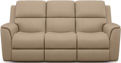 Flexsteel® Henry Beige Power Reclining Sofa with Power Headrests and Lumbar
