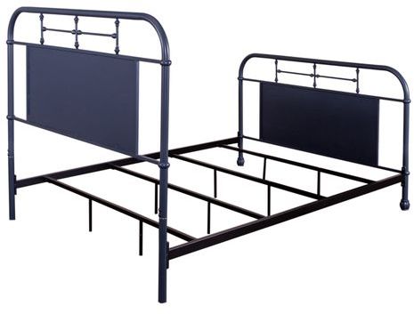 Liberty Furniture Vintage Distressed Blue Queen Metal Bed 19
