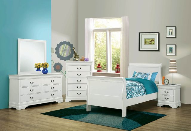 Coaster® Louis Philippe Youth White Twin Bed 2