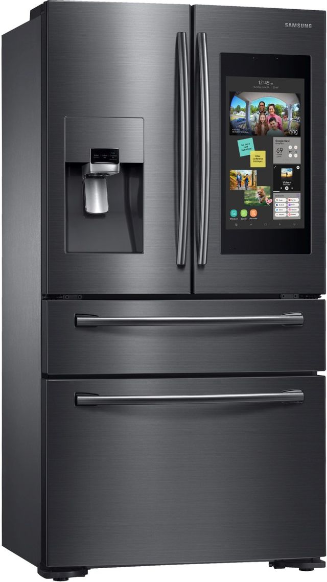 Samsung 22.2 cu. ft. Capacity Counter Depth Refrigerator-Fingerprint Resistant Black Stainless Steel-RF22NPEDBSG 22