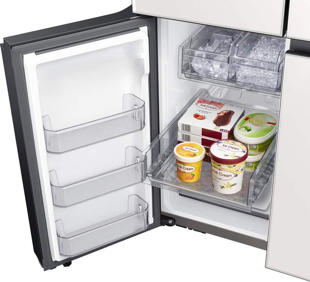 Samsung Bespoke 22.8 Cu. Ft. White Glass French Door Refrigerator 7