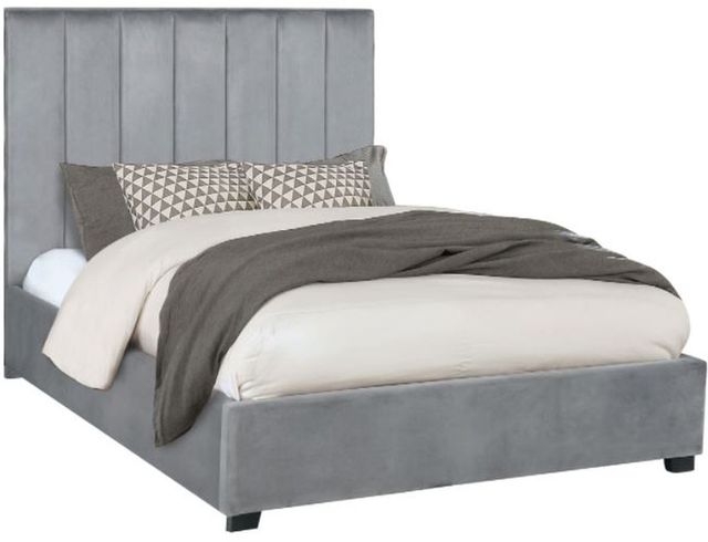 Coaster® Arles Grey Vertical Channeled Tufted Queen Bed 4