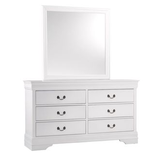 Homelegance Mayville White Dresser & Mirror