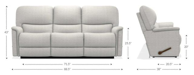 La-Z-Boy® Turner Pebble Leather Wall Reclining Sofa 5