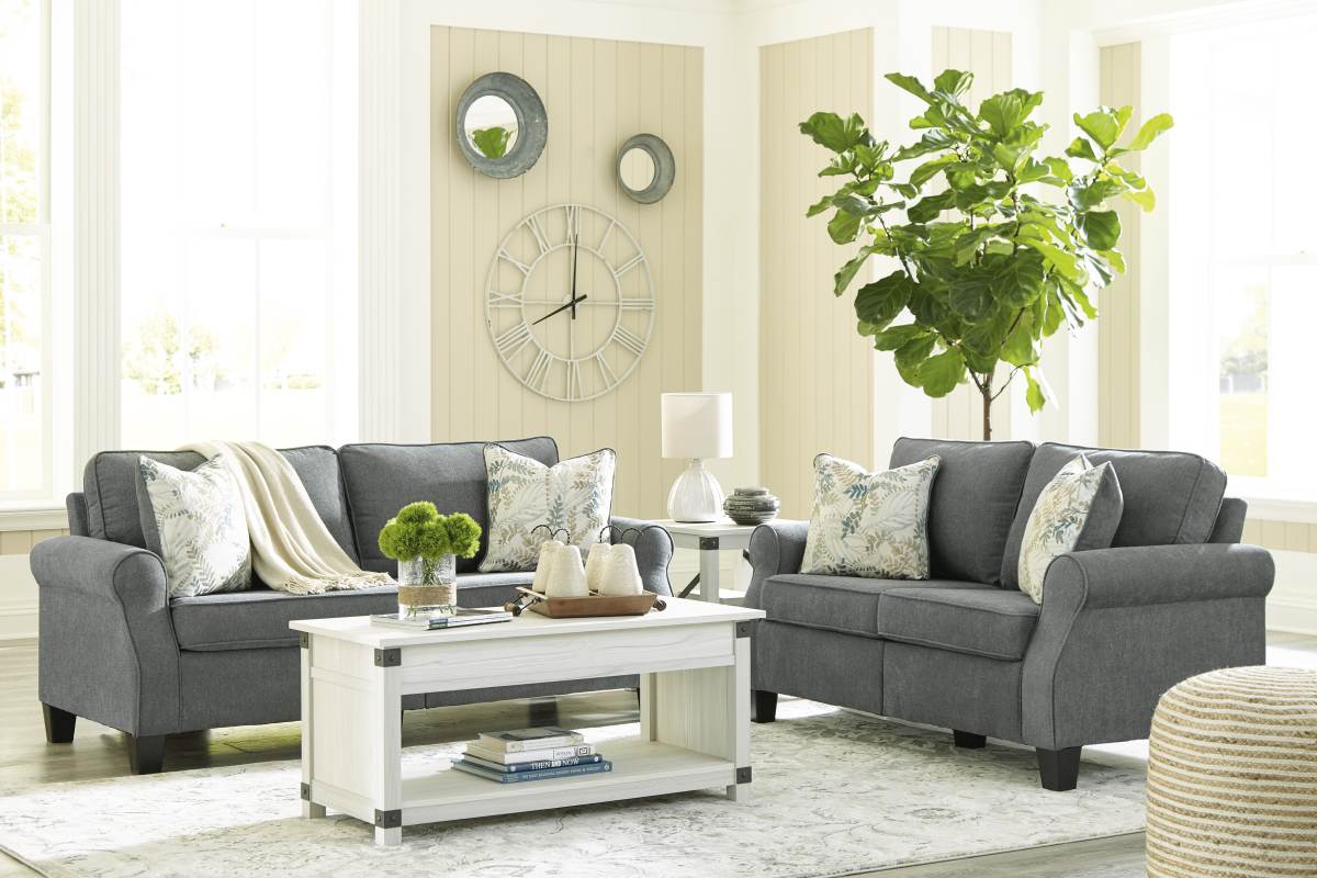 Charcoal gray living 2024 room set