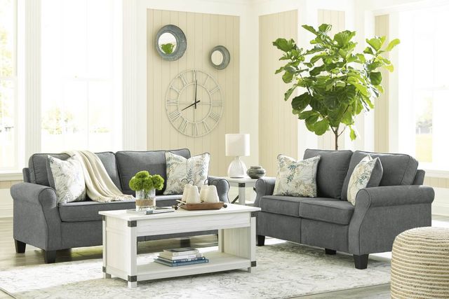 Signature Design by Ashley® Alessio 2-Piece Charcoal Living Room Set-3