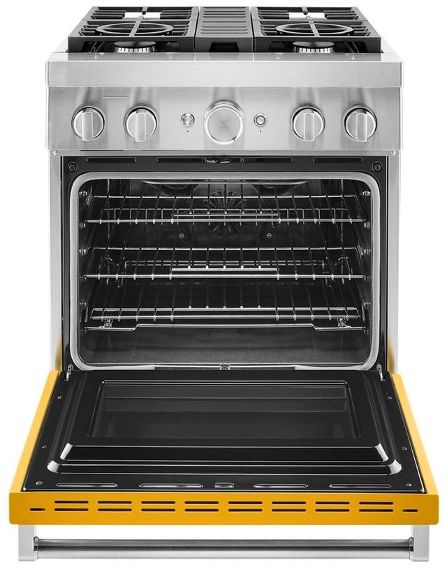 KitchenAid® 30" Yellow Pepper Commercial-Style Free Standing Dual Fuel Range-1