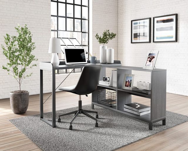 Signature Design by Ashley® Yarlow Black Home Office L-Desk 7