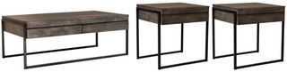 Liberty Gateway 3-Piece Weathered Gray Living Room Table Set