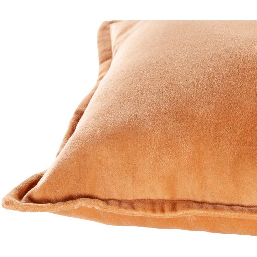 Surya Cotton Velvet Camel 12"x30" Toss Pillow with Down Insert-1