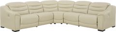 Signature Design by Ashley® Center Line 5-Piece Cream Power Reclining Sectional