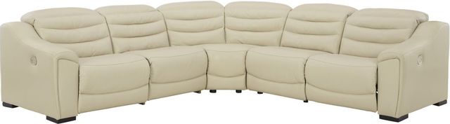 Signature Design by Ashley® Center Line 5-Piece Cream Power Reclining Sectional 0
