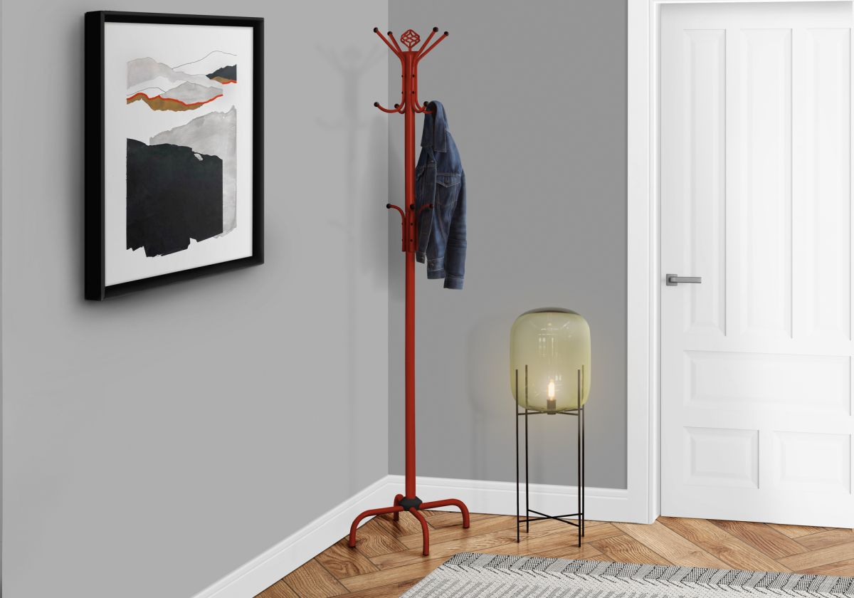 Coat Rack Hall Tree Free Standing 12 Hooks Entryway 70