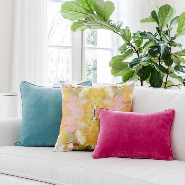 Laura Park Designs® Hot Pink Velvet Pillow Cover-2