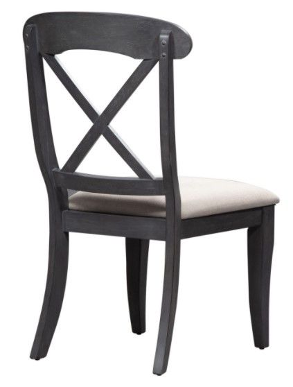 Liberty Furniture Ocean Isle Dark Gray Upholstered X Back Side Chair 4