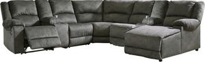 Signature Design by Ashley® Benlocke 7-Piece Flannel Manual Reclining Sectional