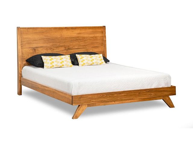 Handstone Tribeca Double Platform Bed with Wood Headboard & 12’’ Wraparound Footboard with Posture Boar