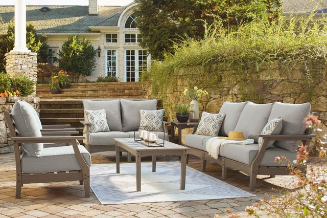 Signature Design by Ashley® Visola 6-Piece Gray Outdoor Seating Set 6