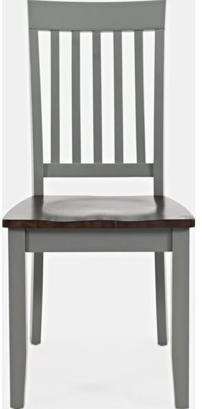 Jofran Inc. Decatur Lane Grey/Autumn Brown Slatback Chair