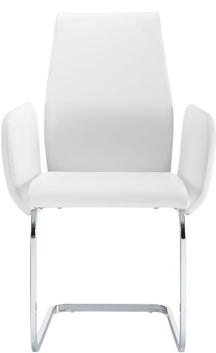 Elements International Estella White Arm Chair-0