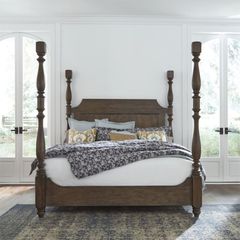 Liberty Furniture Homestead Burnished Sage Queen Poster Bed