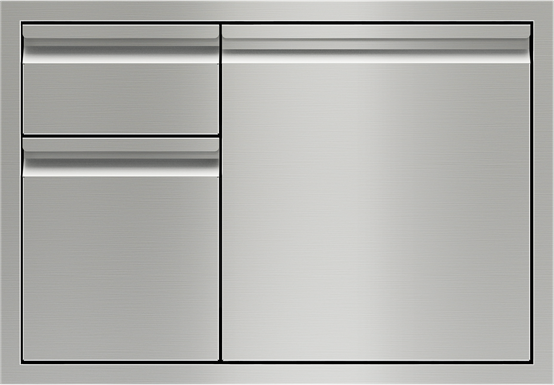 Wolf® 30" Stainless Steel Combination Double Drawers and Door Storage