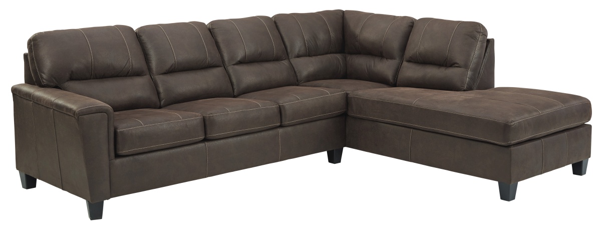 Signature Design by Ashley® Navi Smoke 2-Piece Sleeper Sectional with Chaise