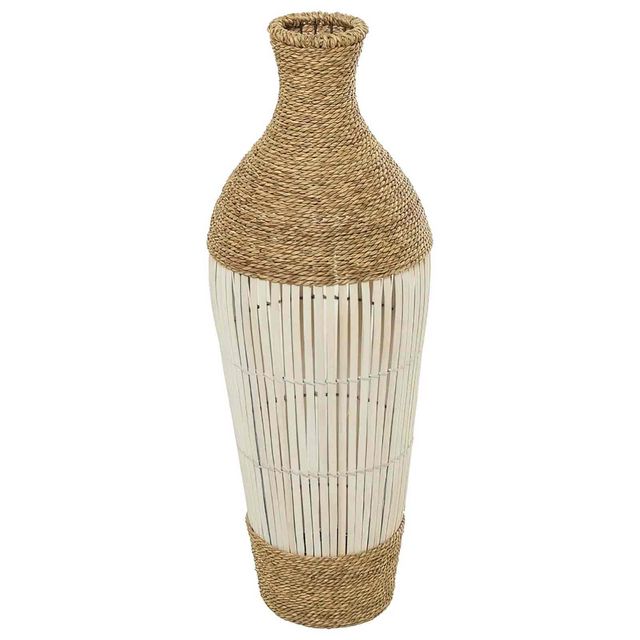 Uma Home Brown Seagrass Wrapped Tall Floor Vase-0