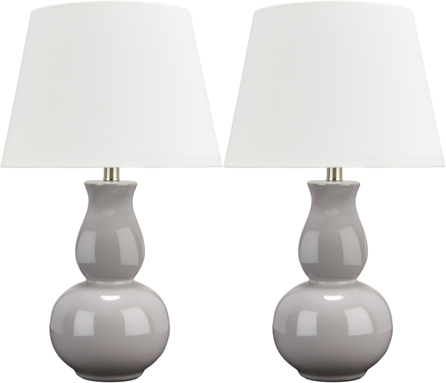 Signature Design by Ashley® Zellrock 2-Piece Gray Table Lamp Set