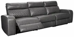 Signature Design by Ashley® Samperstone Gray 3-Piece Power Reclining Sectional