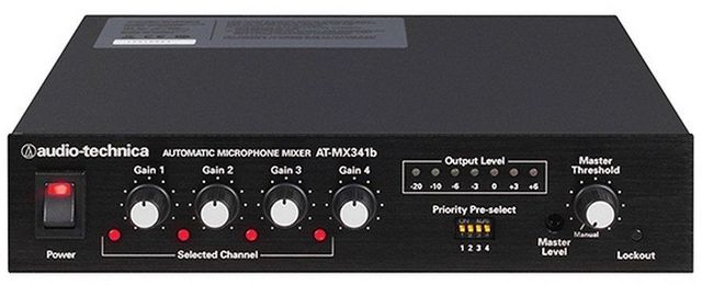 Audio-Technica® AT-MX341b 4 Channel Automatic SmartMixer® 0