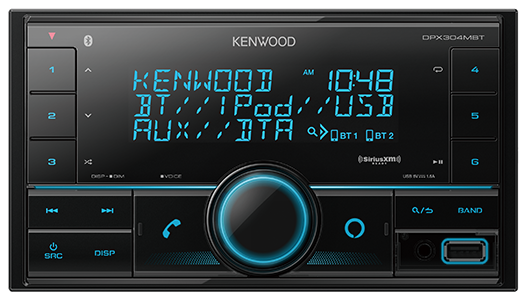 Kenwood DPX304MBT 2-Din Digital Media Receiver with Bluetooth