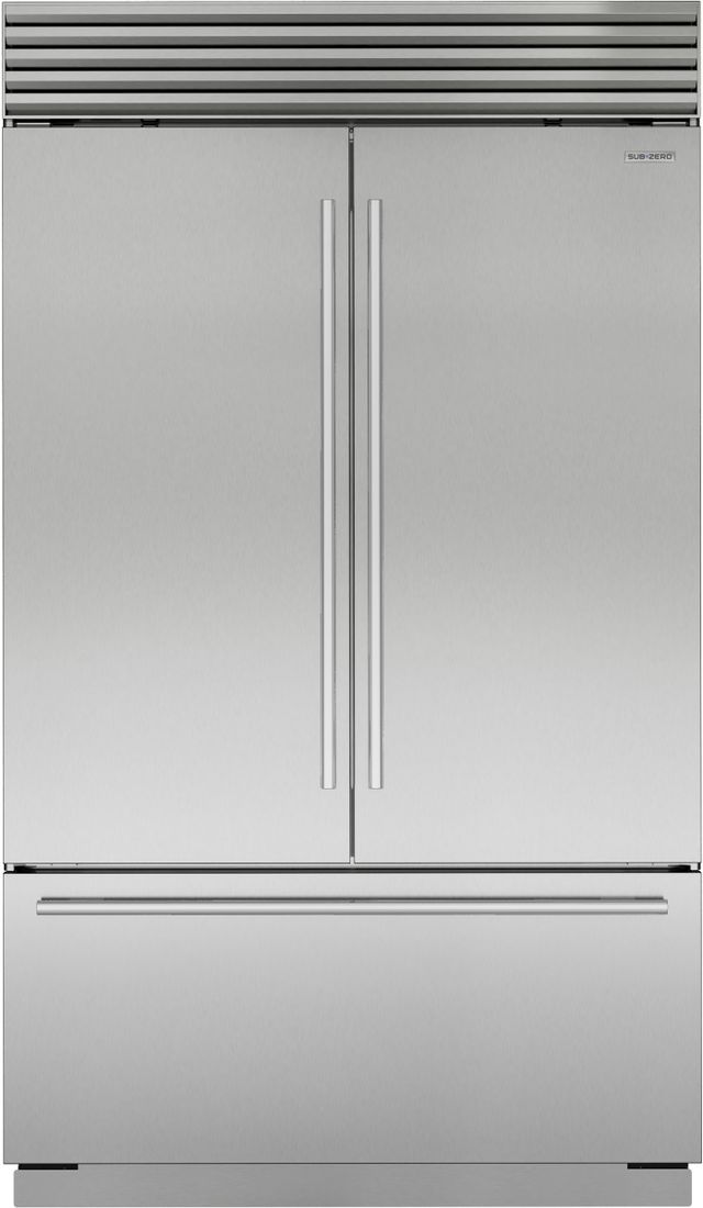Sub-Zero® Classic Series 28.9 Cu. Ft. Stainless Steel Built In French Door Refrigerator-0