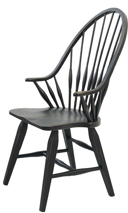 broyhill attic heirlooms windsor dining side chair in antique black