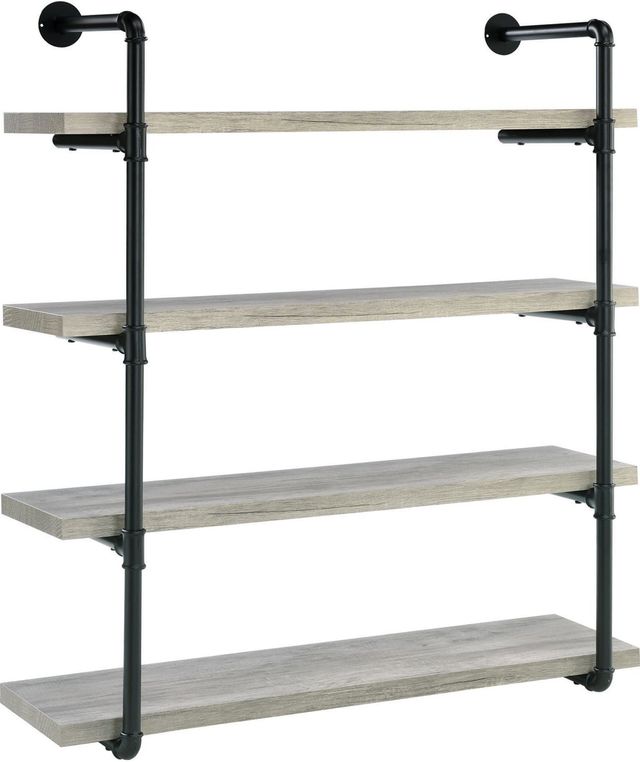 Coaster® Black And Grey Driftwood 40-Inch Wall Shelf 9