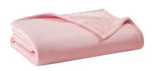 Olliix by Clean Spaces Blush Twin  Antimicrobial Plush Blanket