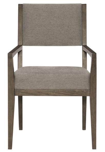 Bernhardt Linea Cerused Charcoal Arm Chair