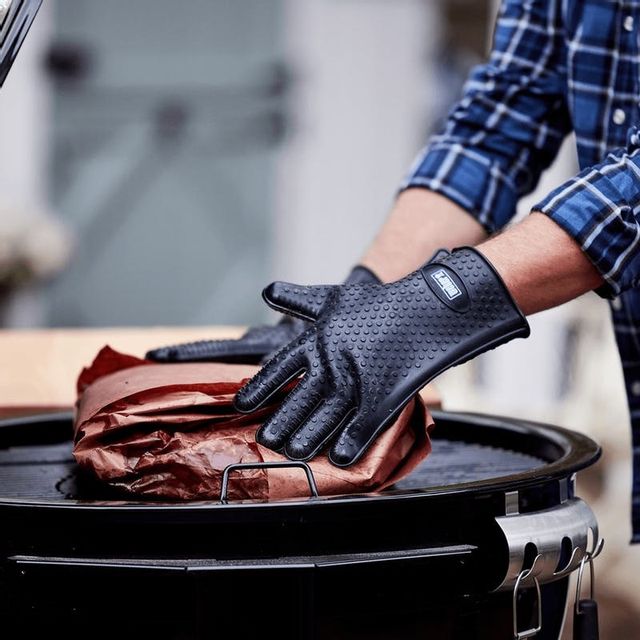 Weber® Black Silicone Grilling Gloves-2
