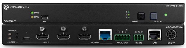 Atlona® Three-Input Switcher for HDMI and USB-C 0