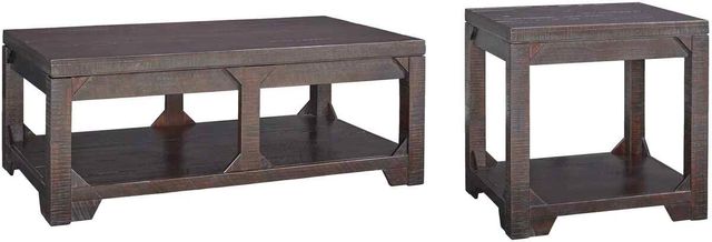Signature Design by Ashley® Rogness 2-Piece Rustic Brown Living Room Table Set-0