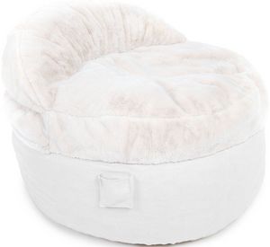 CordaRoy's® NEST Cream Bunny Fur King Chair