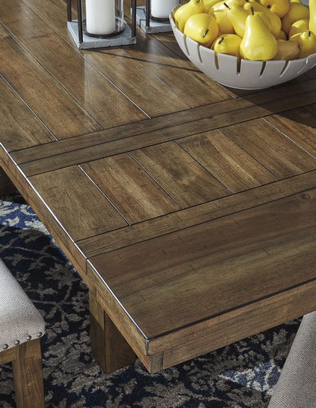 Signature Design by Ashley® Moriville Grayish Brown Dining Extension Table 4