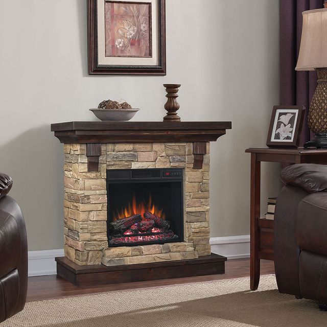 ClassicFlame® Eugene Aged Coffee Wall Mantel 3