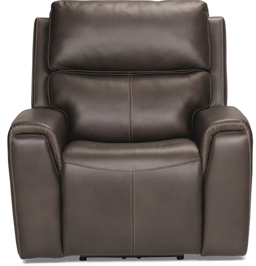 Flexsteel® Jarvis Mica Leather Power Recliner with Power Headrest
