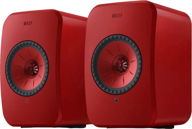 KEF LSX II 4.5" Lava Red Smart Connected Wireless Speakers